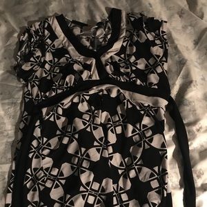 Black and white dress shirt